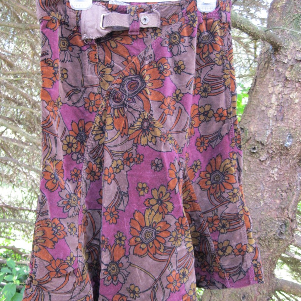 Diesel Waist=34" Cotton velvet skirt
